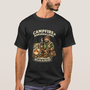 Campfire and Marshmallows Relax and Enjoy Camping T-Shirt