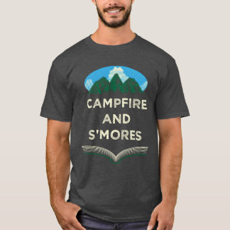 Campfire and Smores Food Camping Foodie Camper Vac T-Shirt