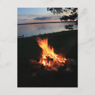 Campfire at Sunset Postcard