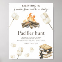Campfire baby shower - Pacifier hunt game