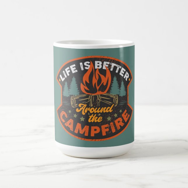 Campfire Badge Word Art Coffee Mug (Center)