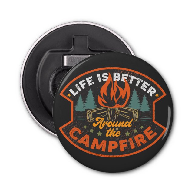 Campfire Badge Word Art Large  Bottle Opener (Front)