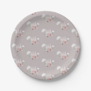 Campfire Camping Outdoor Birthday Boho  Paper Plat Plate