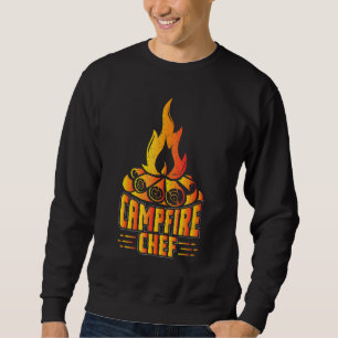Campfire Chef Camping Hiking Vacation Backpackers Sweatshirt