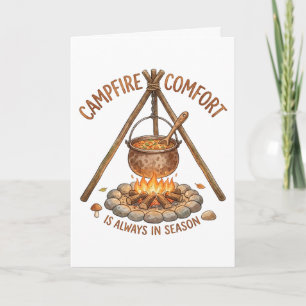 Campfire Comfort Outdoor Camping Cooking Card