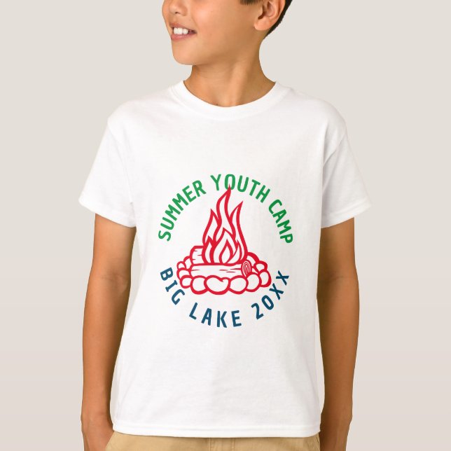 Campfire custom camp/reunion design T-Shirt (Front)