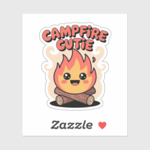 Campfire Cutie Kawaii Camping Badge