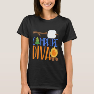 Campfire Diva Daughter Camping  Camp Smores Bonfir T-Shirt