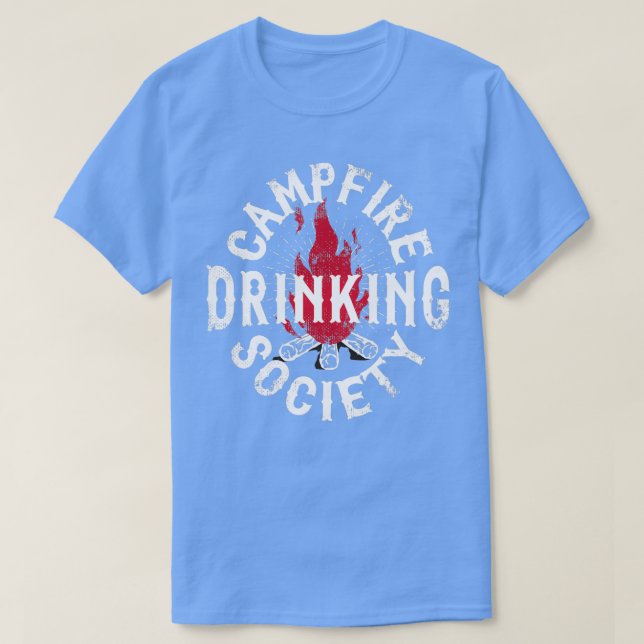 Campfire Drinking Society Camping T-Shirt (Design Front)