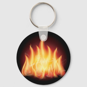 Campfire Flame Fire Key Ring