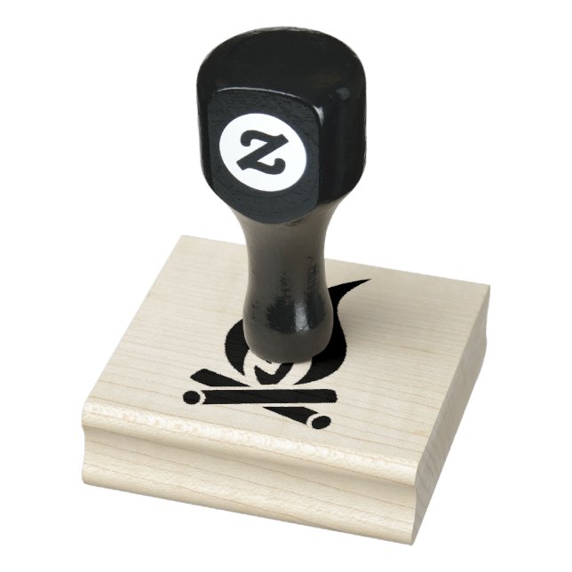 Campfire flame outdoor life flame rubber stamp (Stamp)