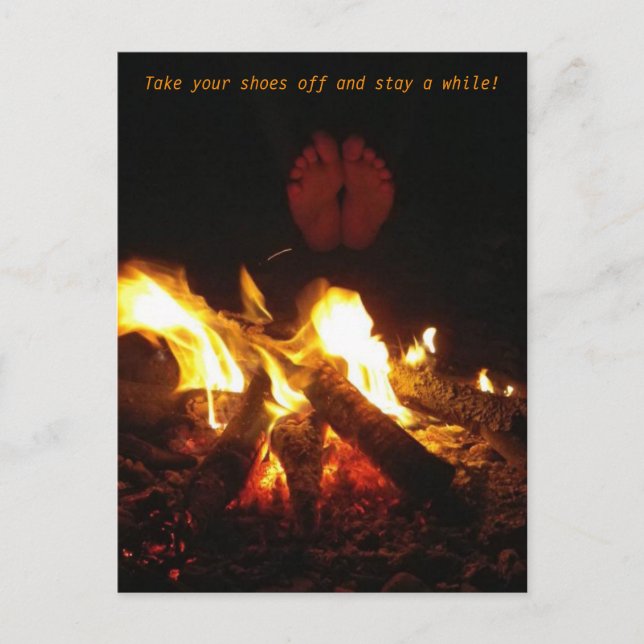 Campfire Footsies Postcard (Front)