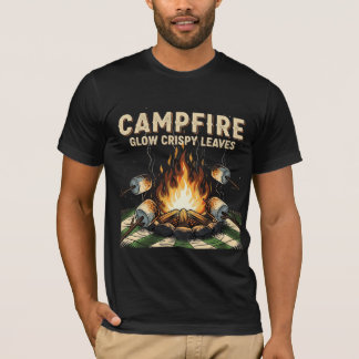 Campfire Glow Crispy Leaves Marshmallow Roast T-Shirt