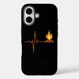 Campfire Heartbeat Camping iPhone 16 Case