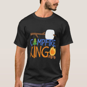 Campfire King Camping Camp Smores Bonfire Dad Hus T-Shirt