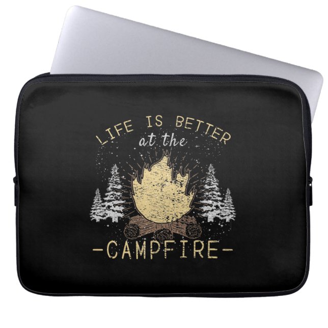 Campfire - Life Is Better By The Campfire Laptop Sleeve (Front)