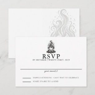 Campfire Love Wedding RSVP Card