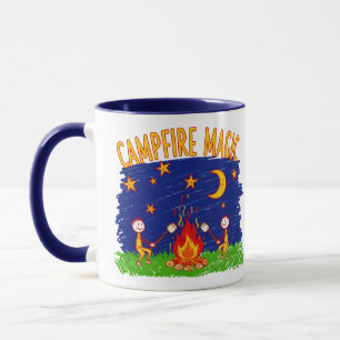Campfire Magic Kids Camping Night Art Mug