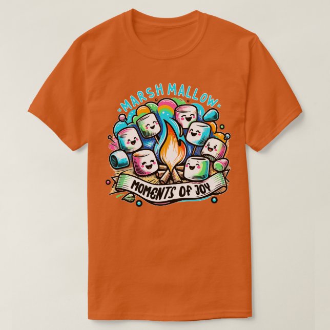 Campfire Marshmallow Gathering T-Shirt (Design Front)