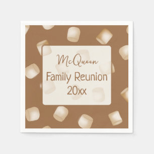 Campfire Marshmallow Treats Reunion Napkin