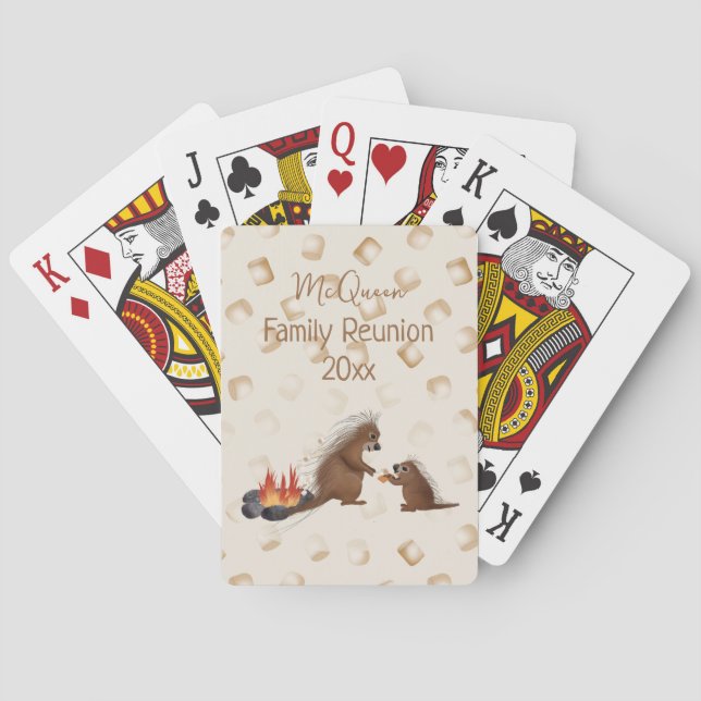 Campfire Marshmallow Treats Reunion Playing Cards (Back)