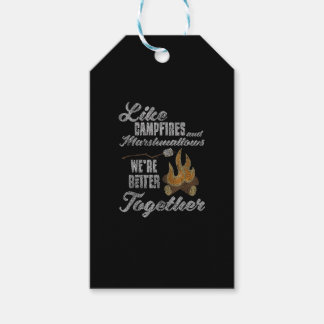Campfire Marshmallows Better Together Distressed V Gift Tags
