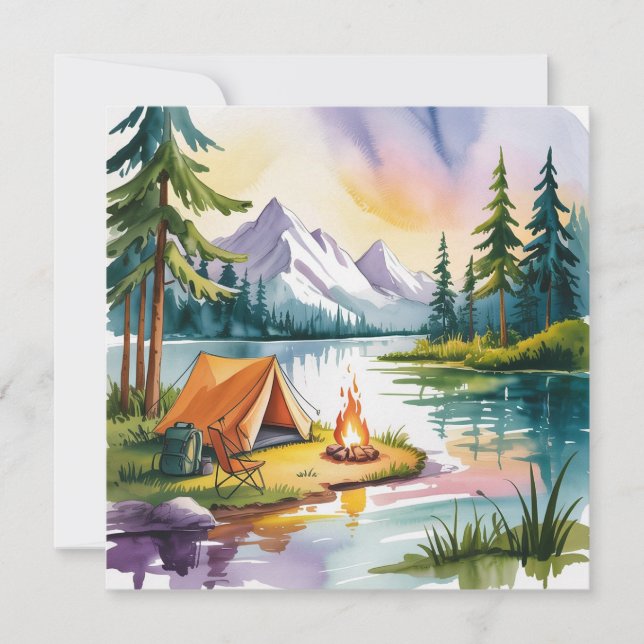 Campfire Memories Invitation (Front)