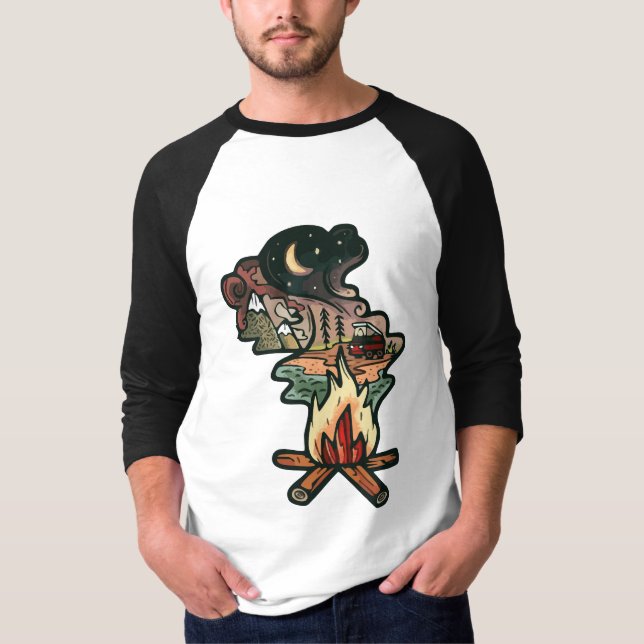 Campfire Night Adventure T-Shirt (Front)