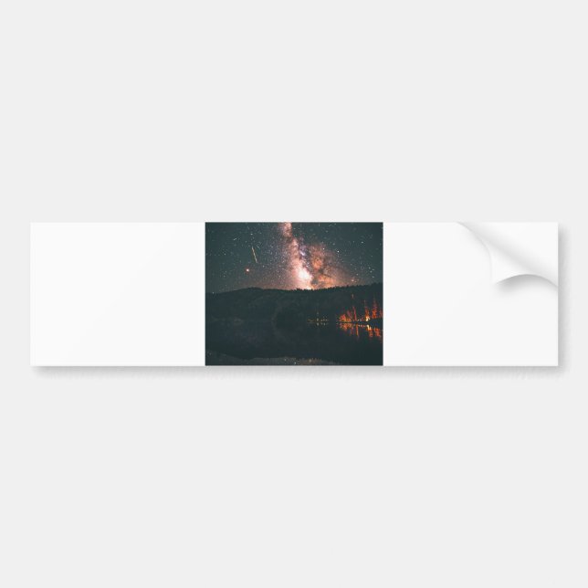 campfire night sky bumper sticker (Front)
