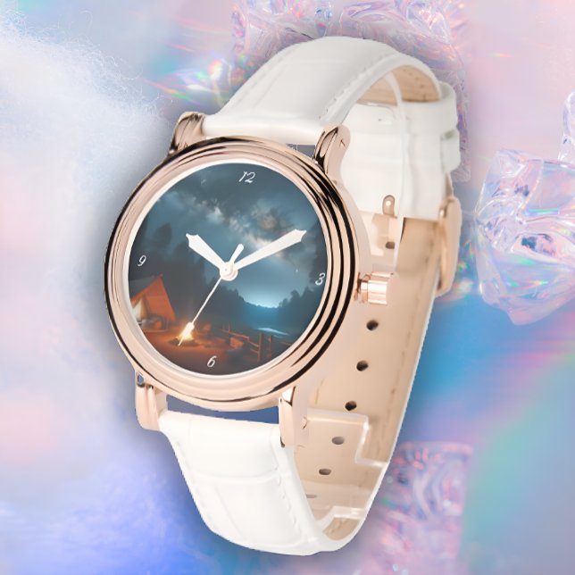 Campfire & Night sky-themed with number, modern Watch (Creator Uploaded)