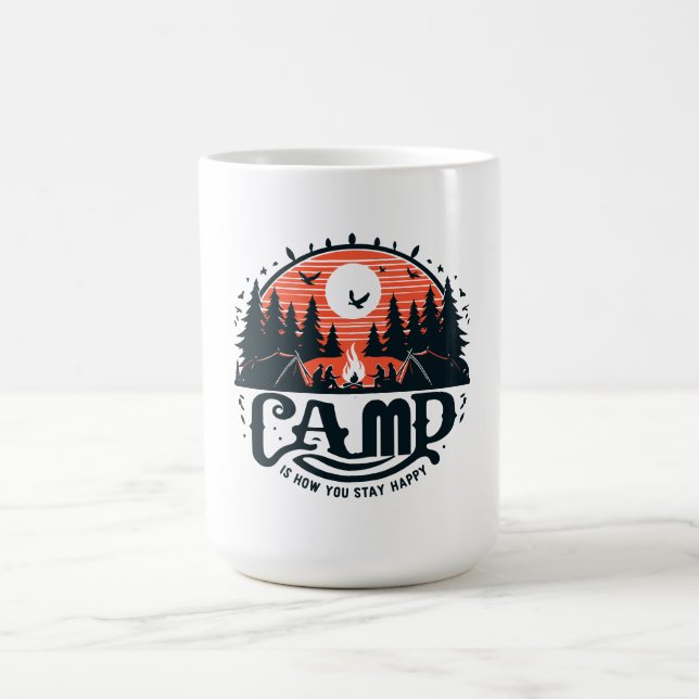Campfire Nights Amid Pine Forests Coffee Mug (Center)