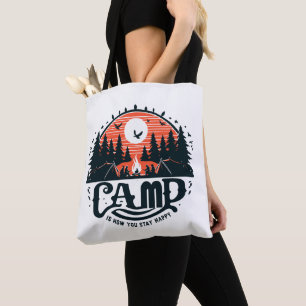 Campfire Nights Amid Pine Forests Tote Bag