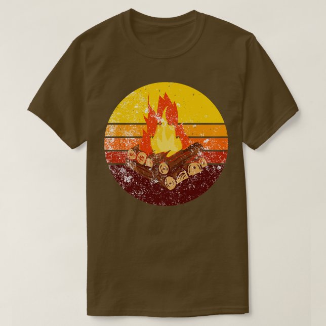 Campfire Retro Vintage 2 T-Shirt (Design Front)