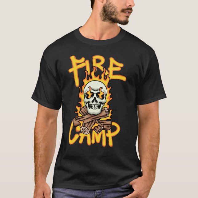 campfire skull streetwear  T-Shirt (Front)