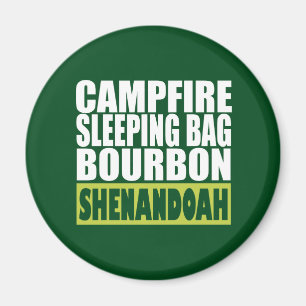 Campfire Sleeping Bag Bourbon Shenandoah Magnet