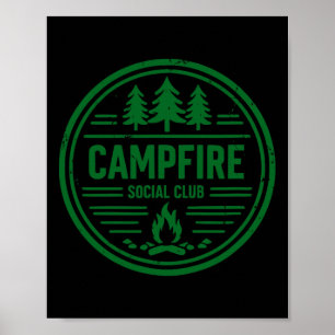 Campfire Social Club - Fun Campfire And Bonfire Ca Poster