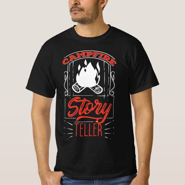 Campfire Story teller camping gift T-Shirt (Front)