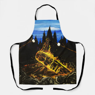 Campfire Sunset Cooking Vibes for Outdoor Apron