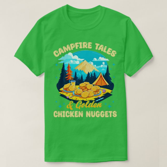 Campfire Tales and Golden French Fries T-Shirt (Design Front)