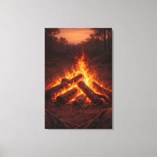Campfire Thoughts | Fireside Wall Art | Canvas Art