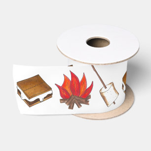 Campfire + Toasted Marshmallow = S'mores Camp Satin Ribbon