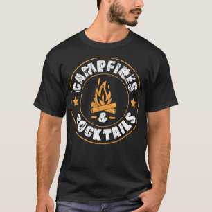 Campfires Cocktails Funny Camping Men and Women T-Shirt