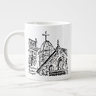 Campground Motif by Babbie - Martha's Vineyard Large Coffee Mug