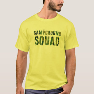 CAMPGROUND SQUAD Camo Summer Counselor Teacher Cre T-Shirt
