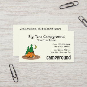Campground Tent Outdoor Equipment Business Card