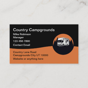 Campgrounds Holiday Park Business Cards