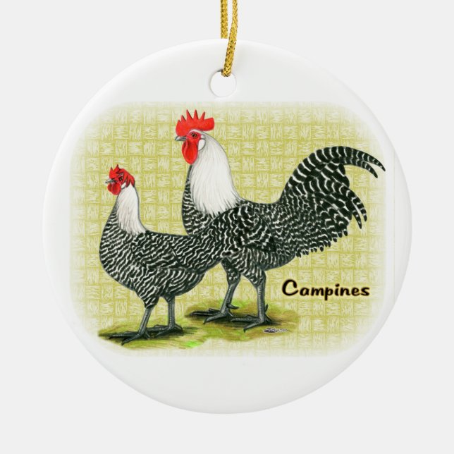 Campine_Silver_2 Ceramic Tree Decoration (Front)