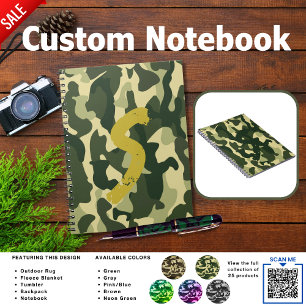CAMPING ACCESSORIES GIFTS PERSONALIZED KIDS TEENS NOTEBOOK