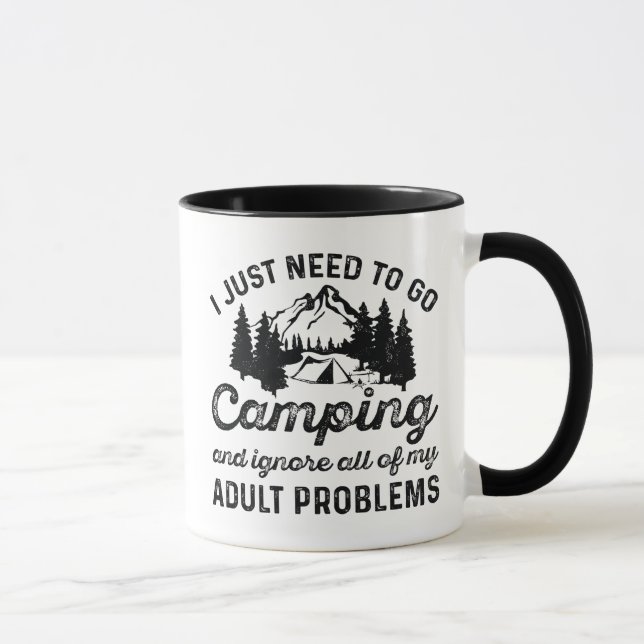 Camping Adult Problems Mug (Right)