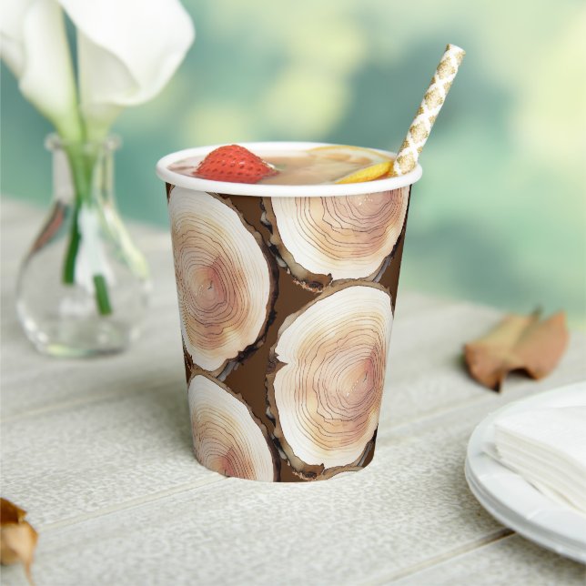 Camping Adventure Kids Birthday Party Pattern Paper Cups (Insitu)